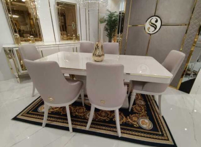 Set 4x Stühle Esszimmer Set Modern Esszimmerstuhl Polsterstuhl Design Möbel